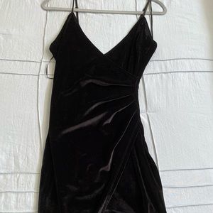 Black velvet dress